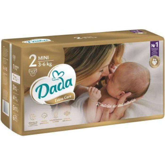 

Подгузники памперсы для детей дада Dada extra care 2, 3-6 кг (43шт)