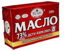 

Масло сливочное "Козуб" 73% 180г Украина