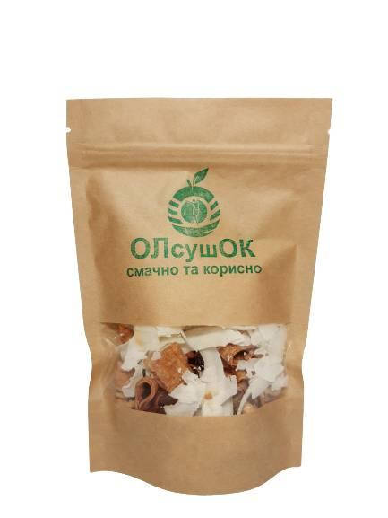 

Микс банановые чипсы с кунжутом и кокосовые чипсы сушеные ОЛсушОК 60 г