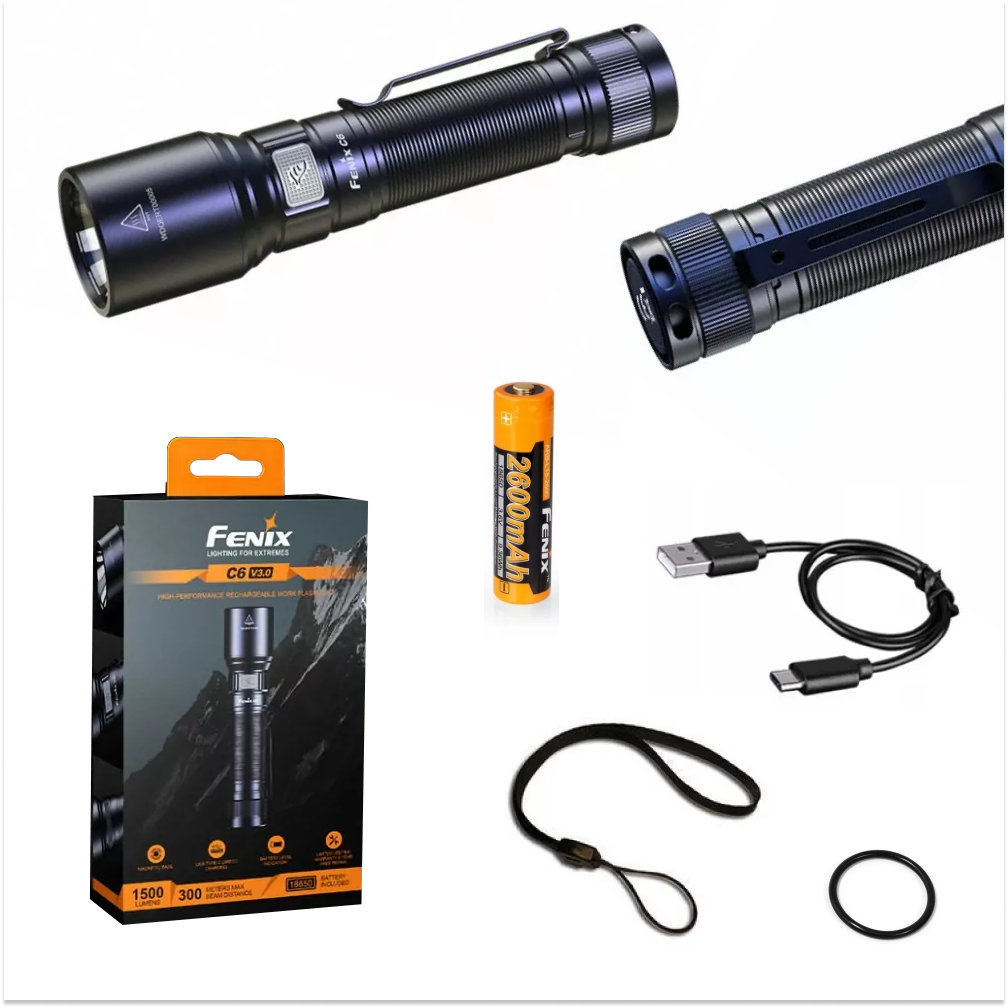 

Фонарь Fenix C6 V3.0 Luminus SST40, Черный