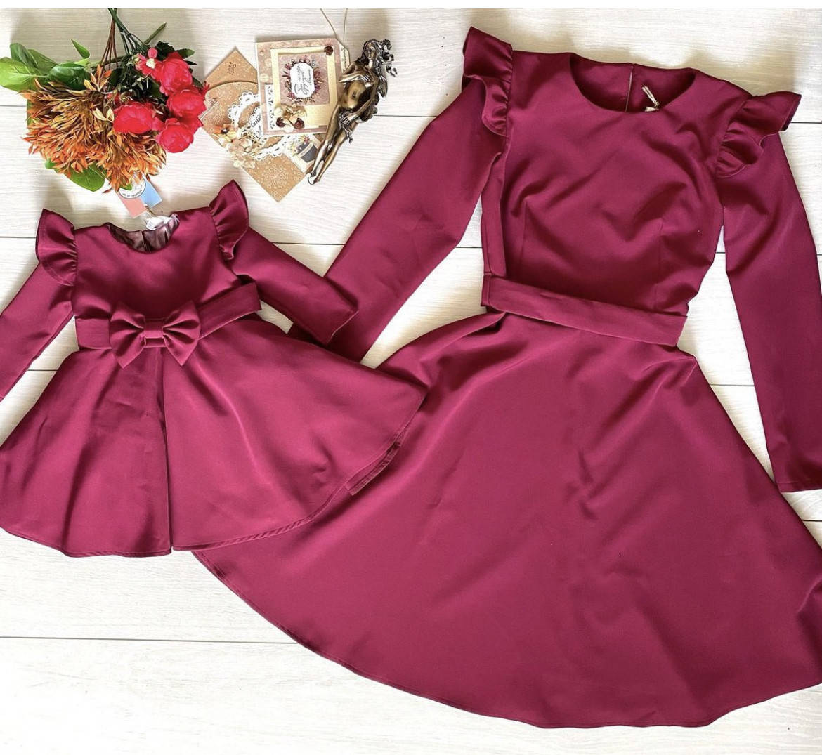 

Платья для мамы и дочки Family look