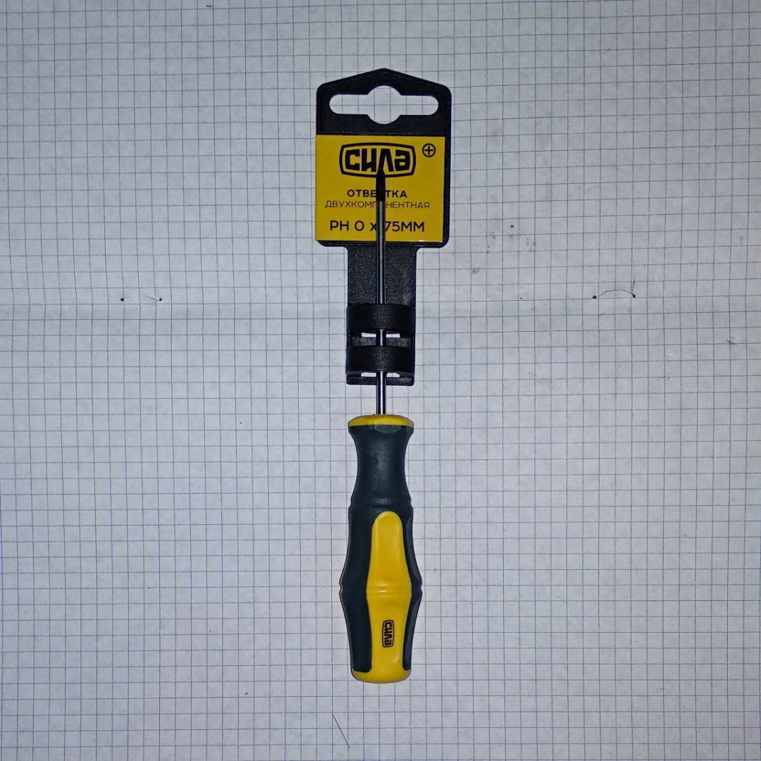 

Отвертка обрезиненная CrV PH0x75мм