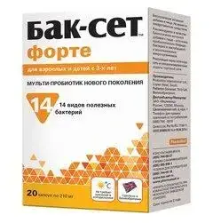 

Бак-сет Форте 20 капсул 210 мг