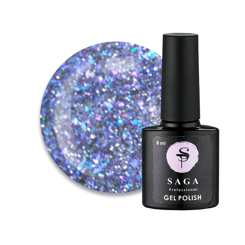 

Гель-лак Saga Professional Fiery Gel № 18 (сине-серебряный светоотражающий), 8 мл