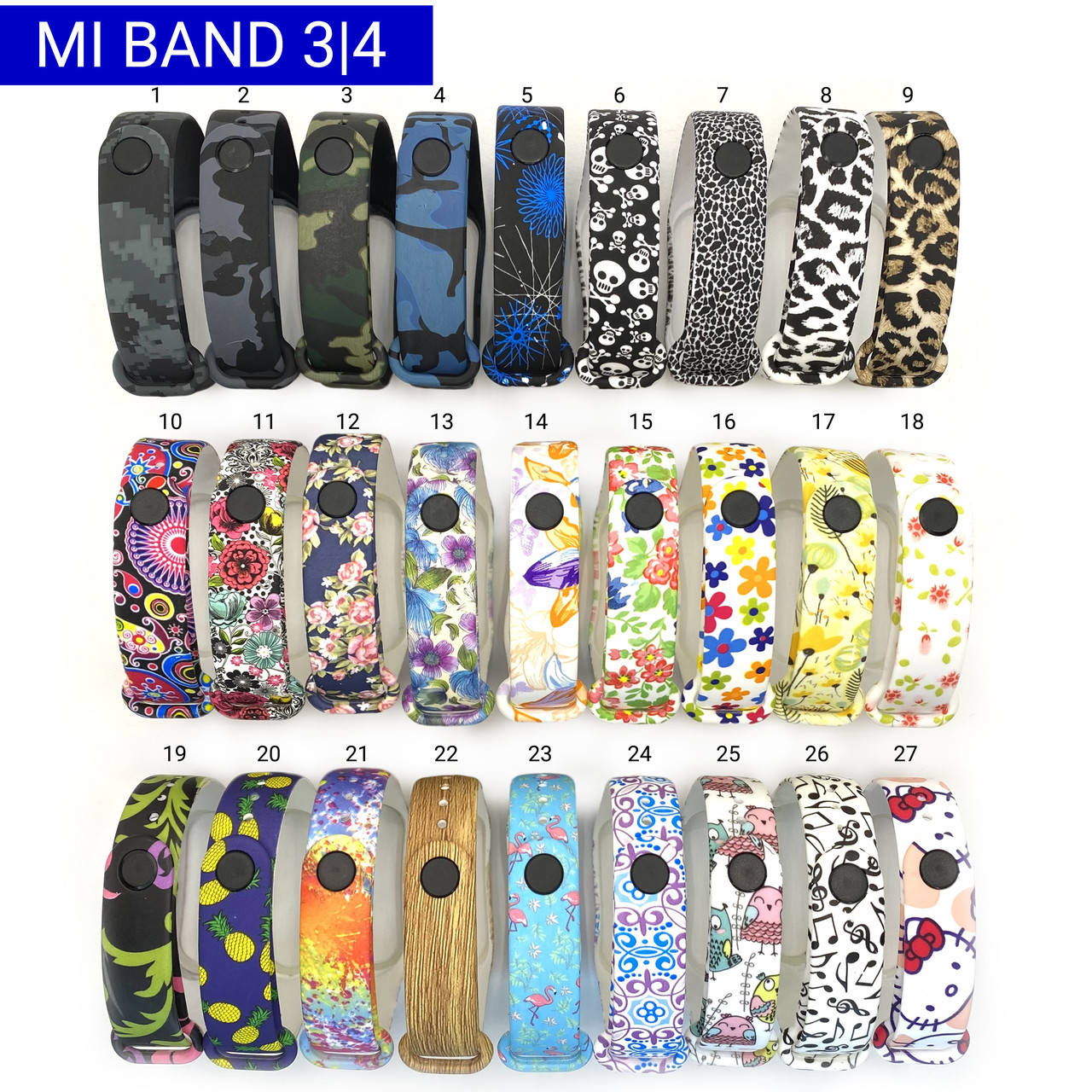 

Ремешок к браслету Mi band 4 3 с рисунком