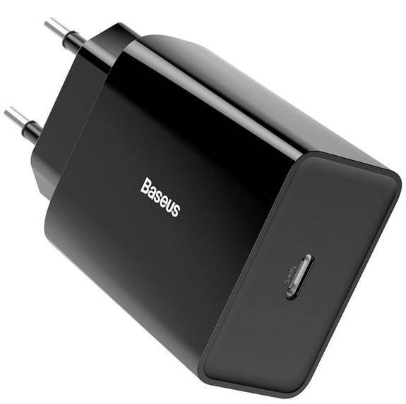 

Сетевое зарядное устройство 1Type-C Baseus Speed Mini 20W CCFS-SN01 Black, Черный