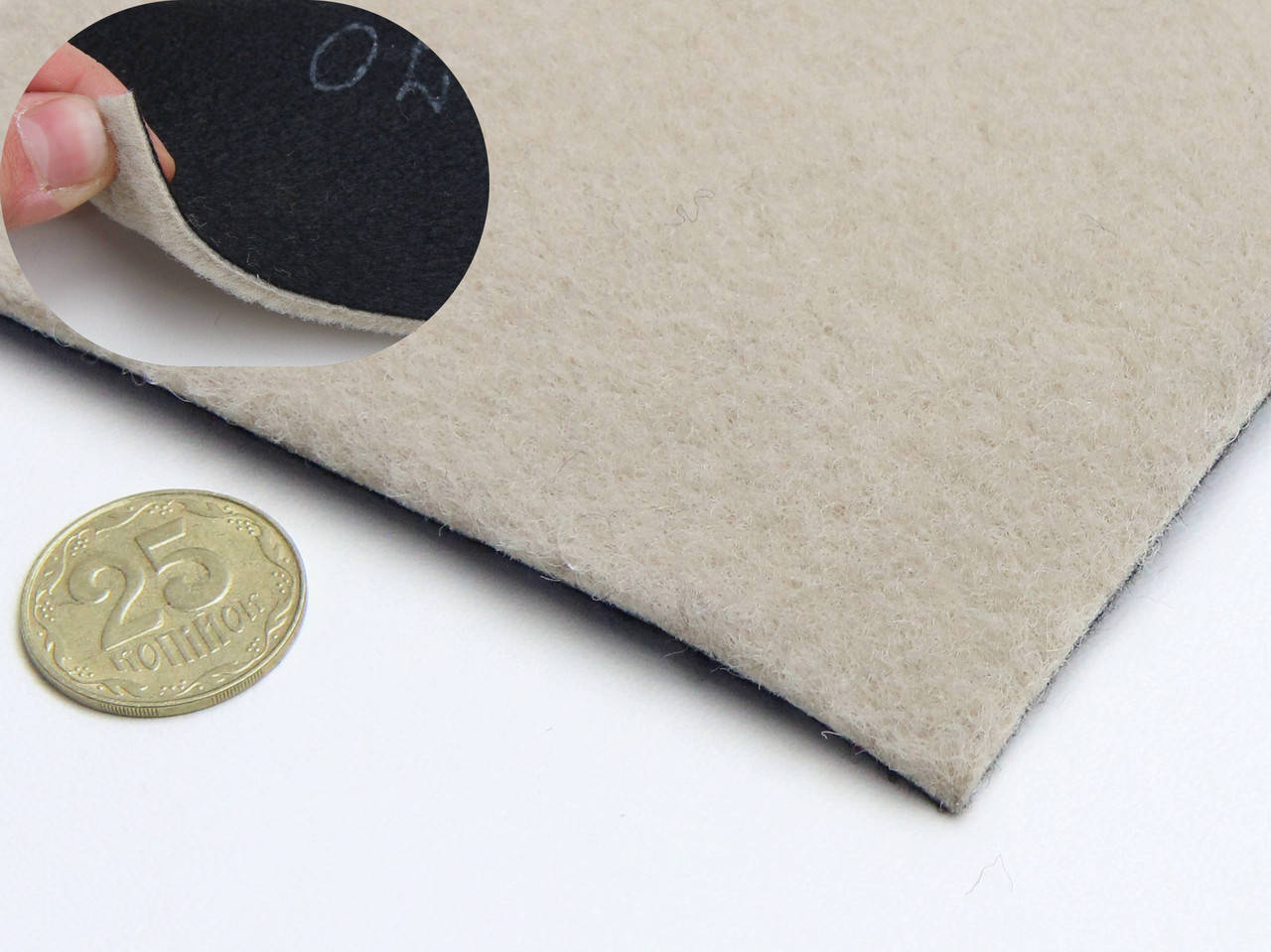 

Автомобильный ковролин, светло-бежевый, ширина 175см, Бельгия