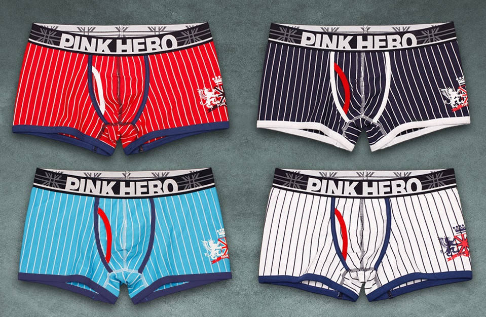 

Комплект мужского нижнего белья Pink hero (набор мужских трусов боксеров, набор хипсы транки боксерки) XL, Разные цвета