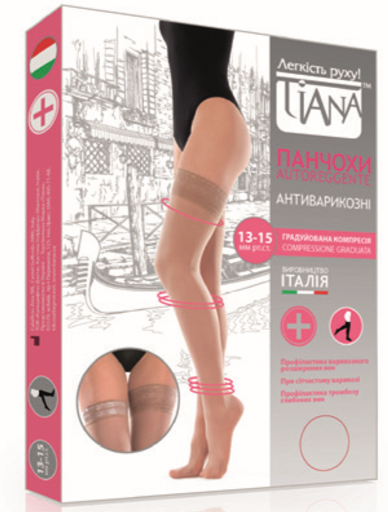 

Чулки компрессионные профилактические - Tiana Тип 830 (черные), 835 (беж)