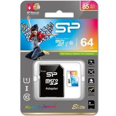 

Карта памяти Silicon Power 64GB microSDXC Class 10 UHS-ISDR