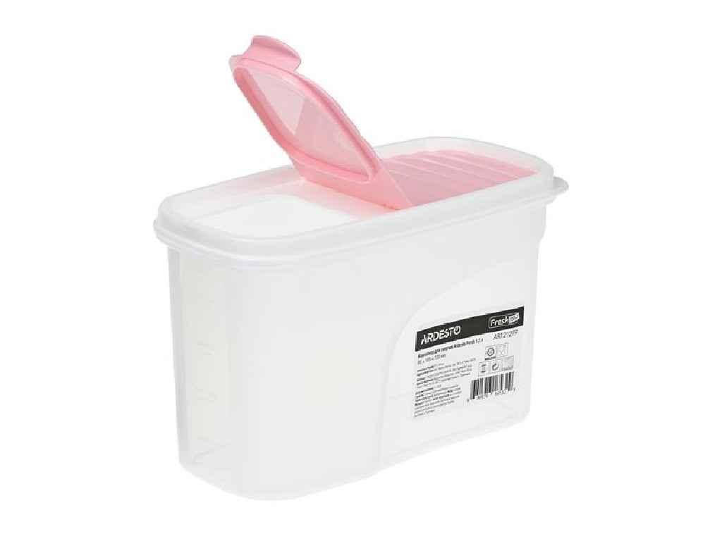 

Ємність для сипучих 1.2 Fresh рожевий ТМ ARDESTO, Розовый