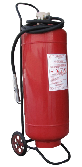 

Огнетушитель порошковый передвижной Рубеж ОП-100(з) (ВП-100) 100 кг