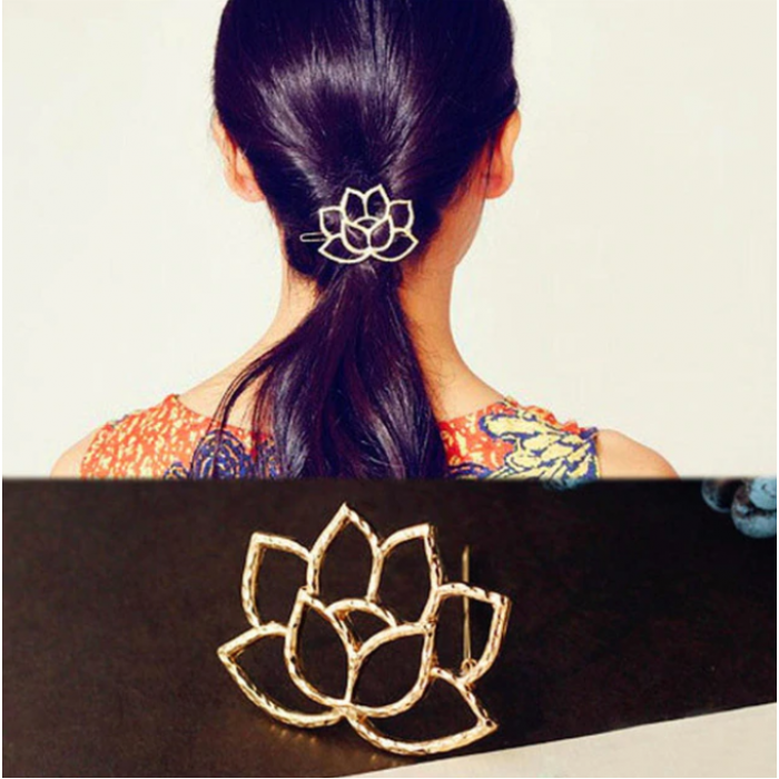 

Заколка для волос "Лотос", золото, 1 шт