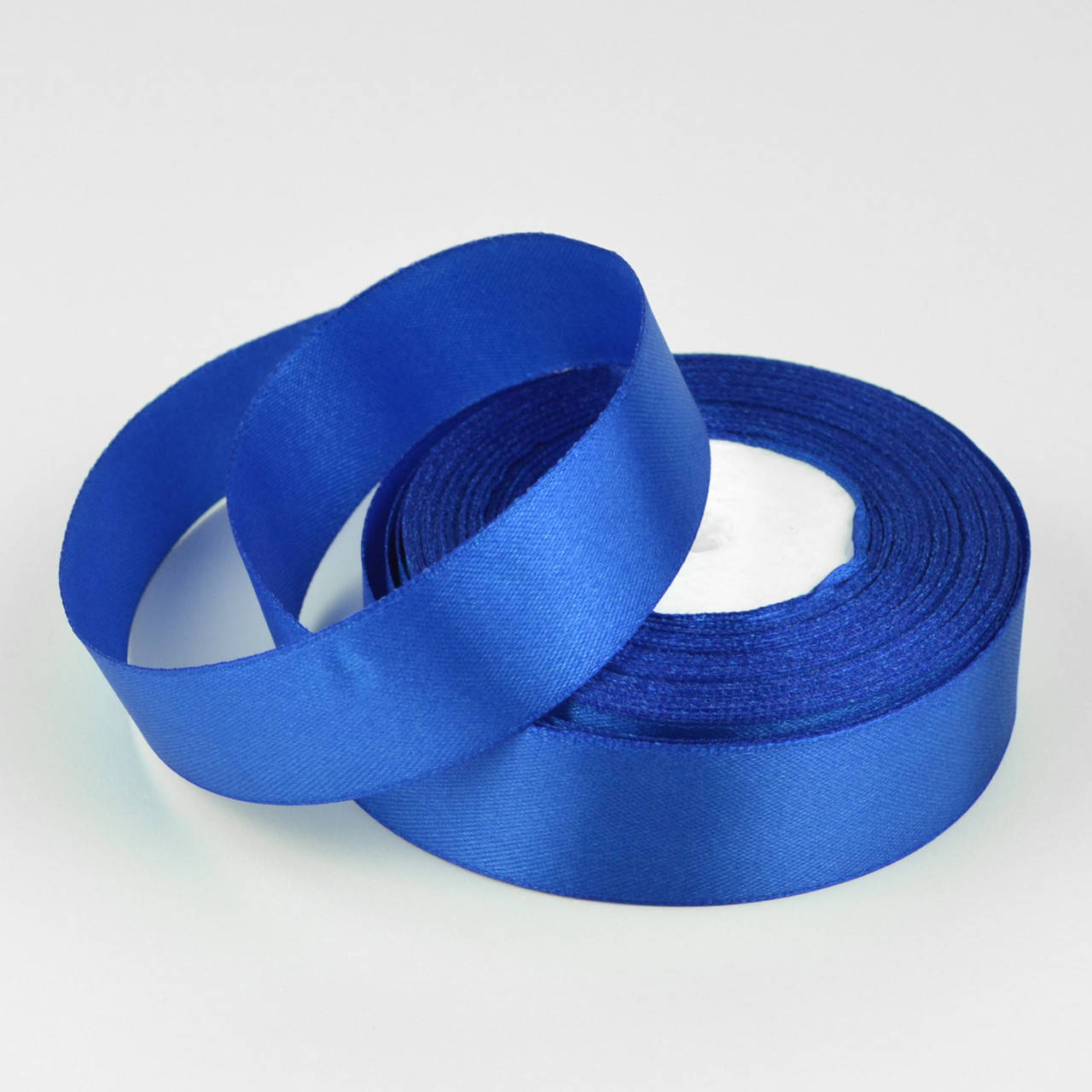 

Атласная лента Синяя 2.5 см - рулон, Синий