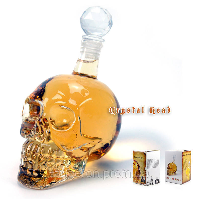 

Графин Череп большой для виски водки 1000мл 1л фактический 1150мл Crystal Skull