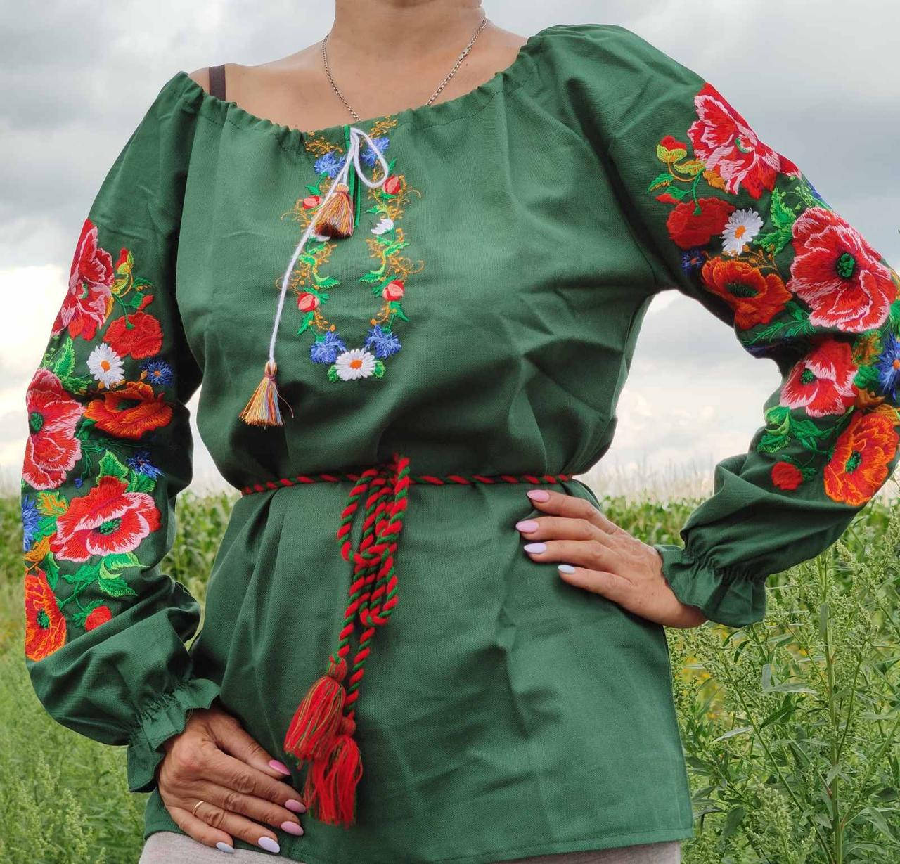 

Вышиванка на домотканке, 40-52 р-ры,
