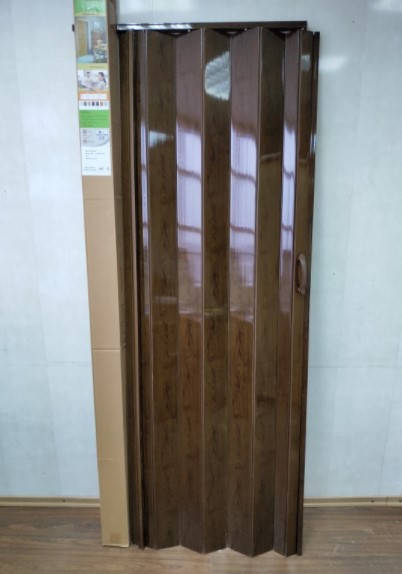 

Дверь гармошка глухая 1000х2030х6мм. Дуб темный №4