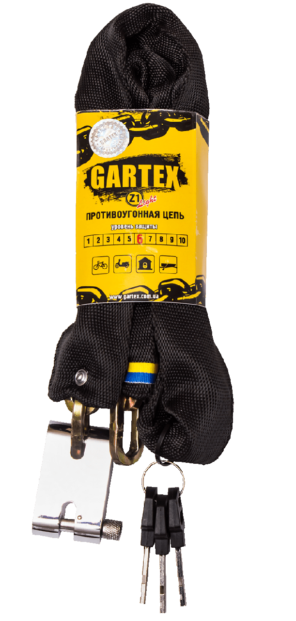 

Противоугонная цепь GARTEX Z1-light-800-001 (толщина цепи 5мм)