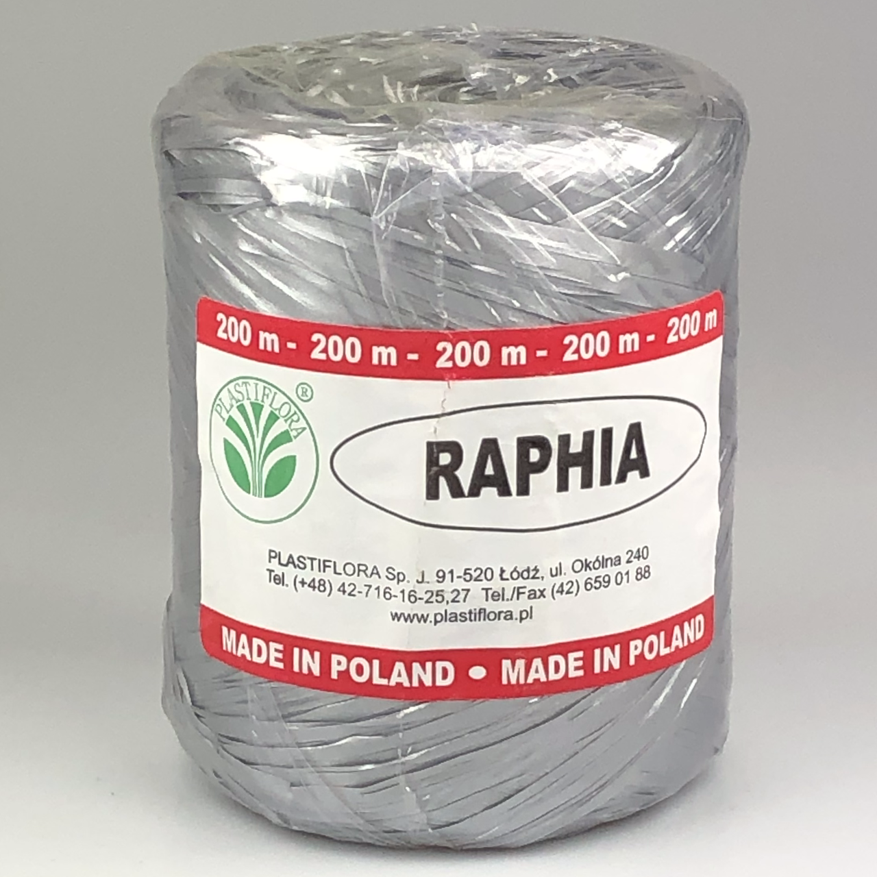 

Рафия Plastiflora, серебро, 200 м, Серебристий