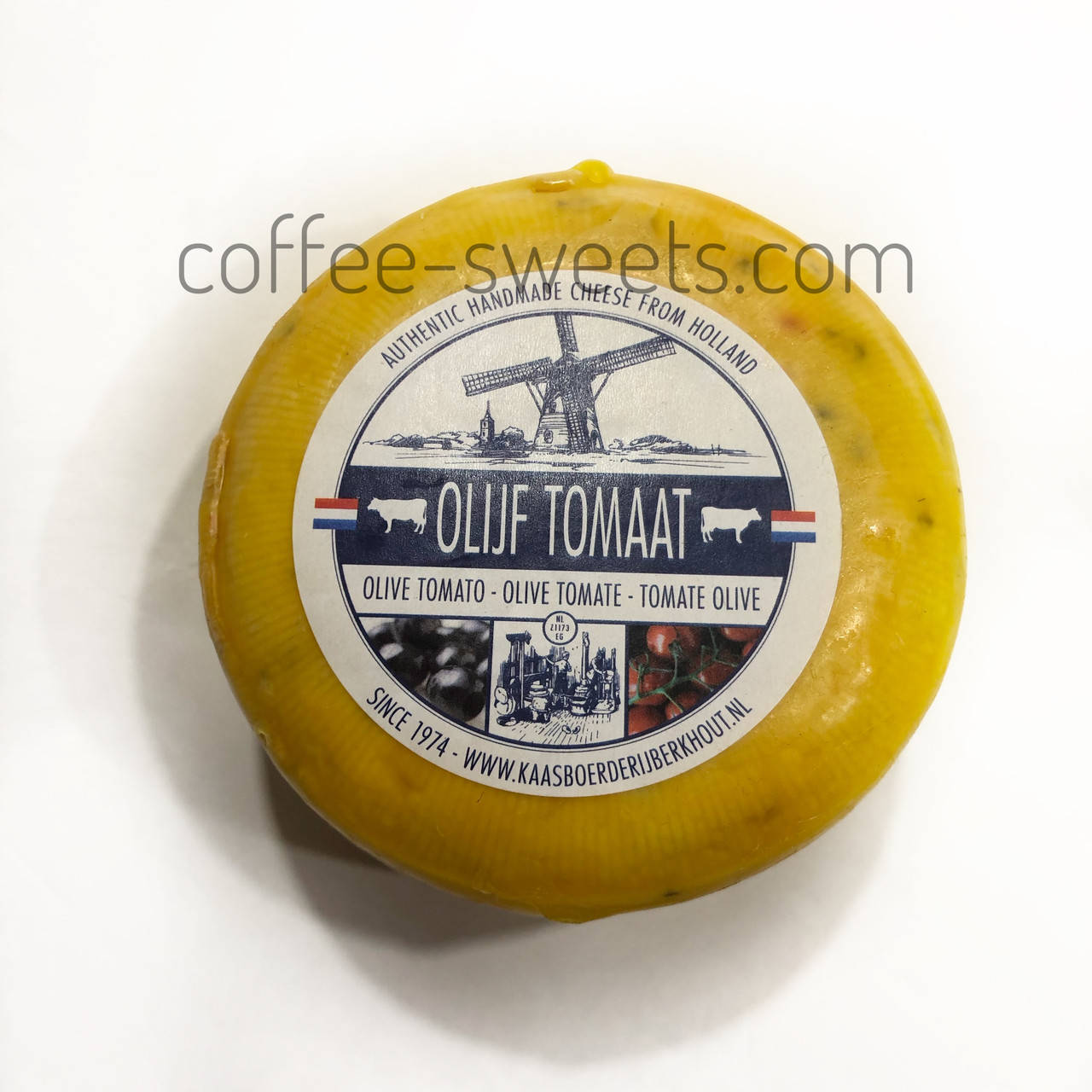 

Сыр Голландский OLIJF TOMMAT (с оливками и томатами) 400г (+-30г)