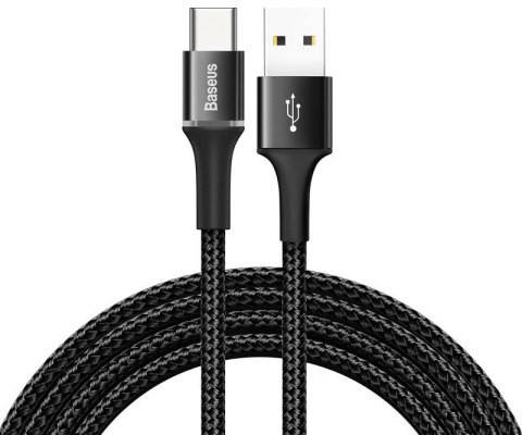 

Кабель Baseus Halo data cable USB for Type-C 3A 1m black (CATGH-B01), Черный