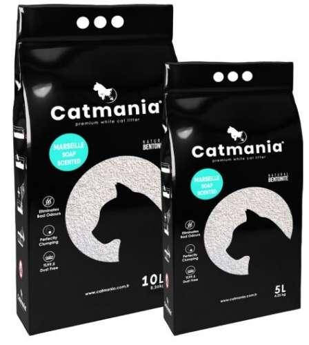 

Наполнитель бентонитовый для котов CATMANIA марсельское мыло+бирюзовые гранулы 5л