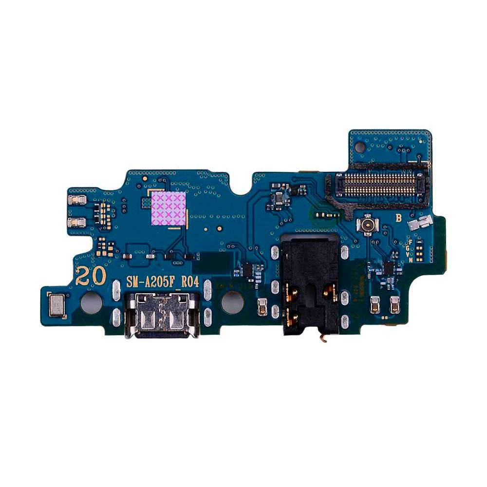 

Нижняя плата Samsung A205F Galaxy A20 с разъемом зарядки и микрофоном (Original)