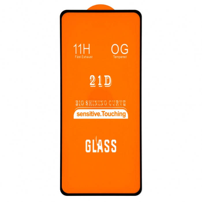 

Защитное стекло Tecno Spark 6 (KE7) Full Glue полная проклейка, черное, Черный