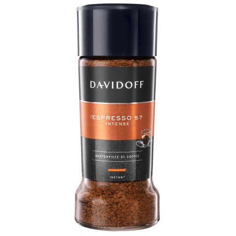 

Растворимый кофе Davidoff Espresso 57 Intense 100 грамм в стеклянной банке​​​​​​​