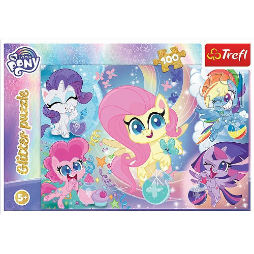 

Пазли -100 елементів Глітерні "Чарівний світ" / Hasbro: My Little Pony, 14821, TREFL