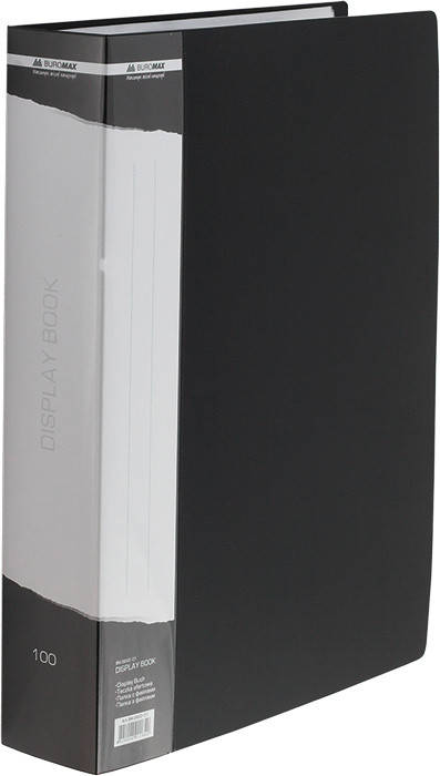 

Дисплей-книга Buromax А4 папка с 100 файлами черный в чехле (BM.3633-01)