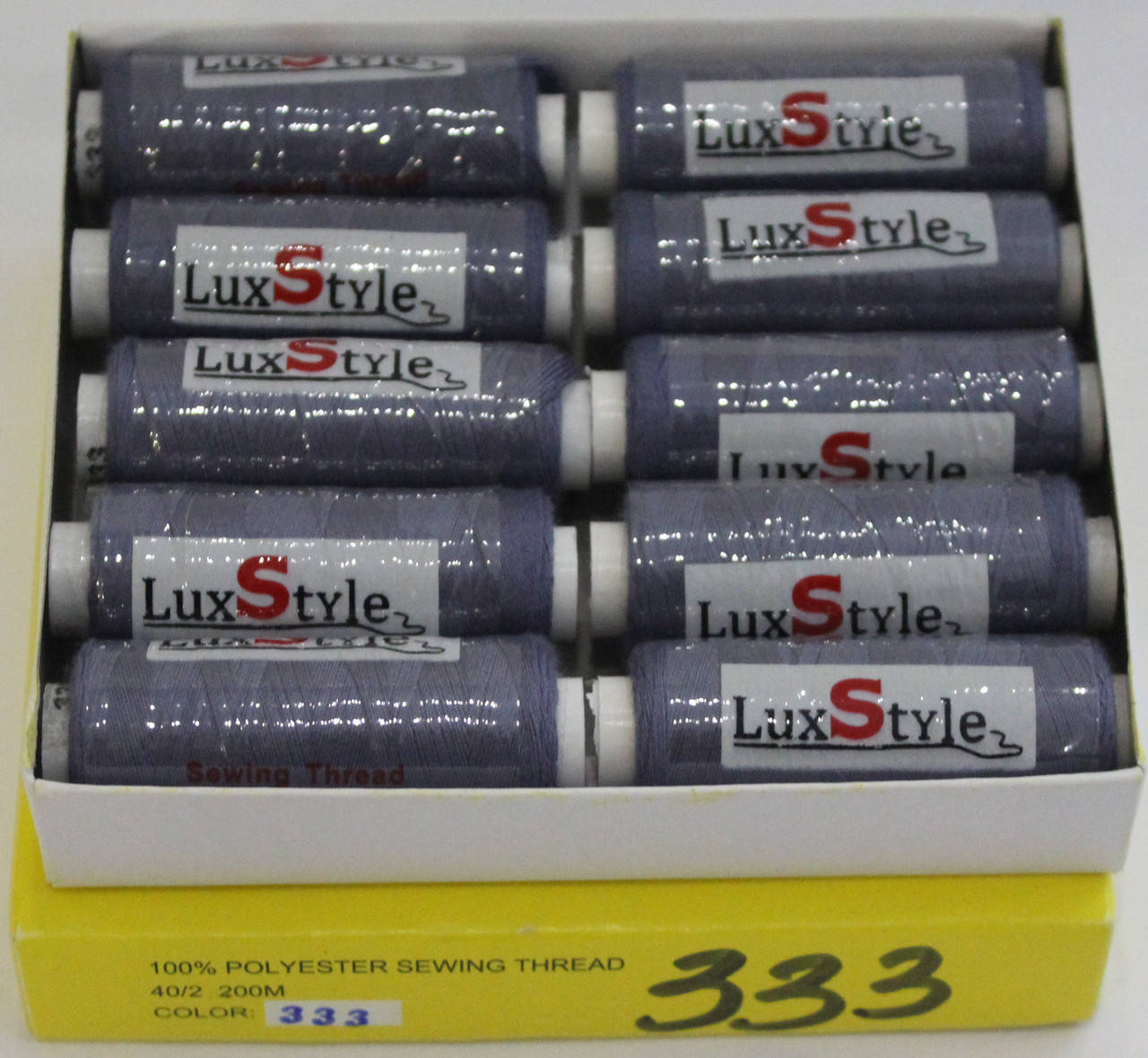 

Нитки швейные LuxStyle 40/2-200м (100% полиэстeр) №333, Разные цвета