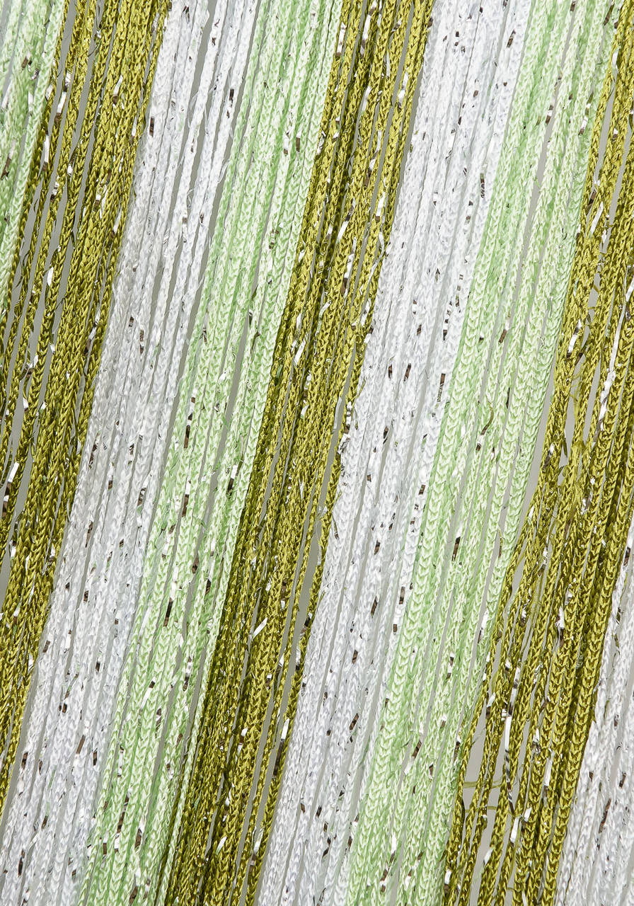 

Шторы нити Радуга Дождь кисея 3х3м Белый Салатовый Оливковый с люрексом