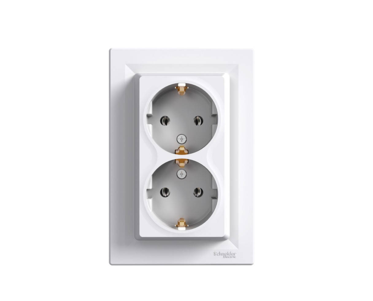 

Asfora розетка 2-я с заземлением белая Schneider Electric, EPH9900121