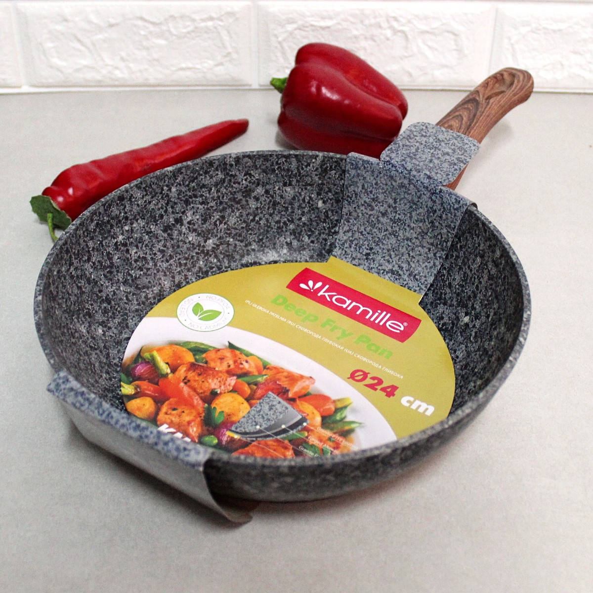 

Глубокий сотейник с антипригарным покрытием 24 см PTFE для индукционных плит