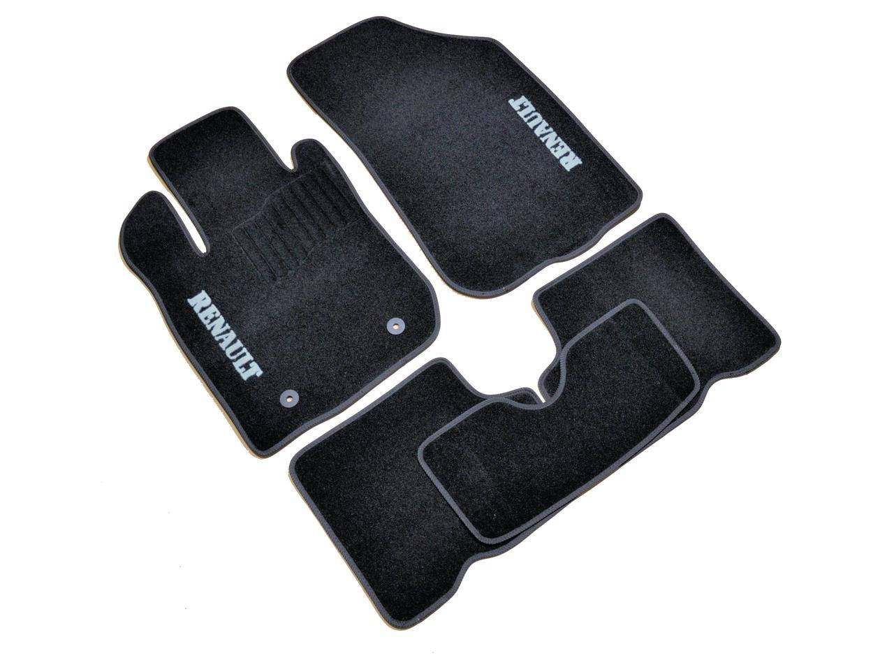 

Ворсовые коврики для Renault Grand Scenic II (2003-2009) Текстильные в салон авто (чёрный) (StingrayUA.), Черный