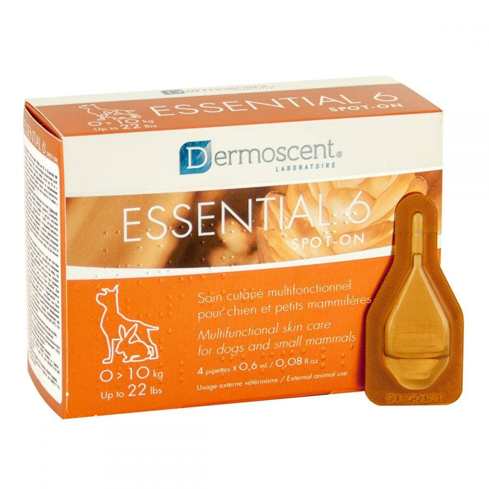

Dermoscent Essential 6 Spot-ON Капли по уходу за кожей и шерстью для собак до 10 кг 4х0.6 мл