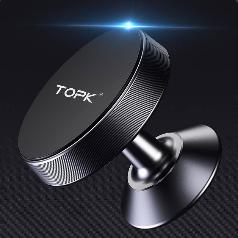 

Автодержатель для телефона магнитный TOPK 360 черный (D04-BL)