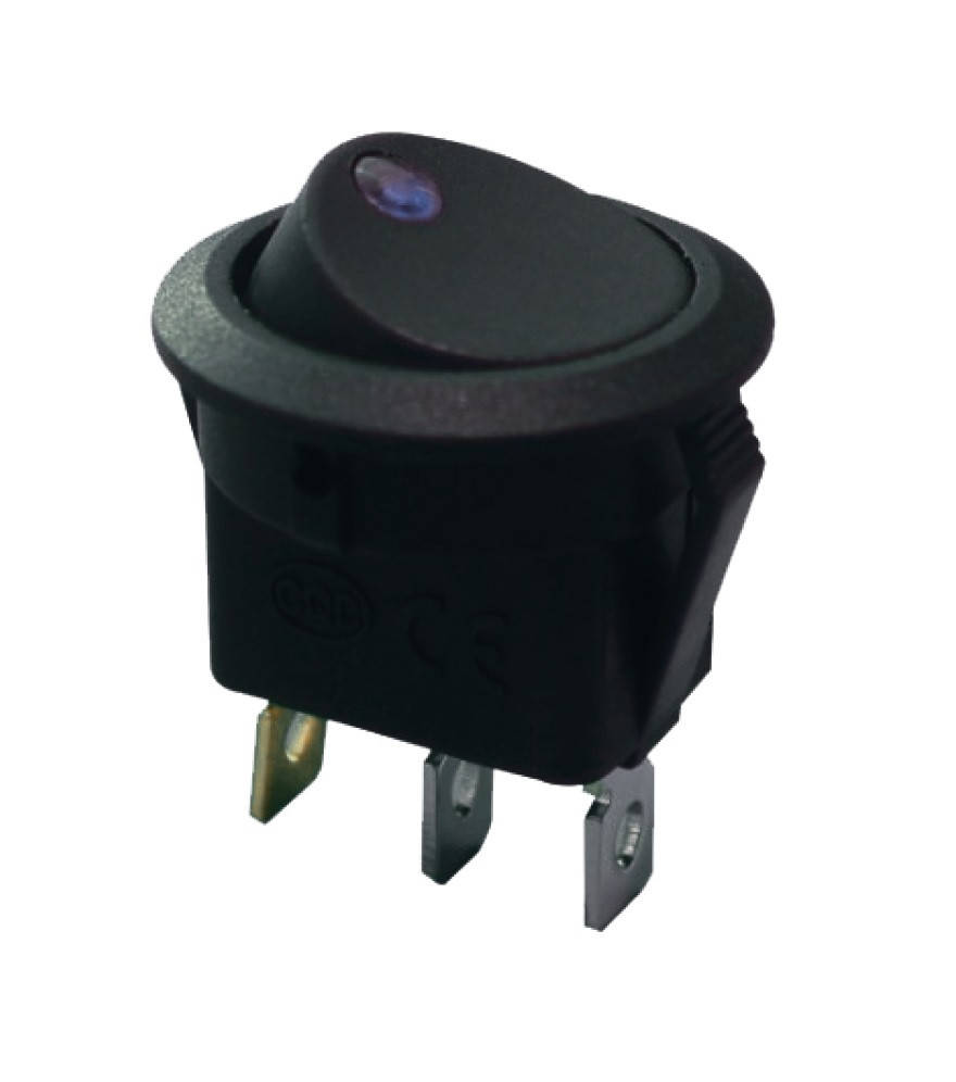 

Переключатель KCD1-8-101EN BL/B 220V 1 клавиша синий круглый с подсветкой TechnoSystems TNSy5500752