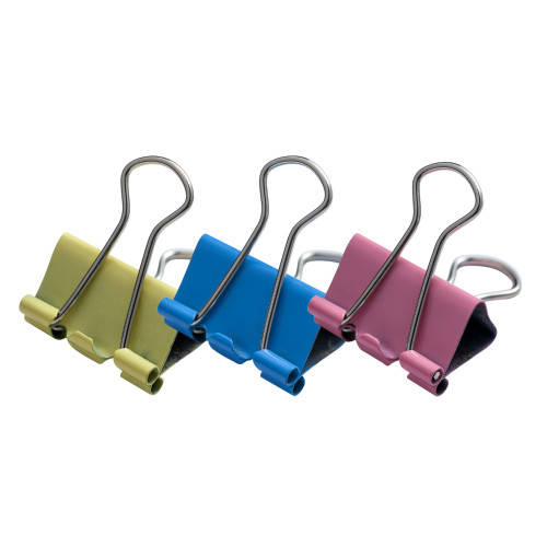 

Биндеры цветные (зажимы для бумаги) 25 мм 12 штук Buromax BM.5354