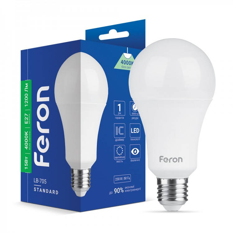 

Лампа LED 15W E27 яркий свет LB-705 Feron