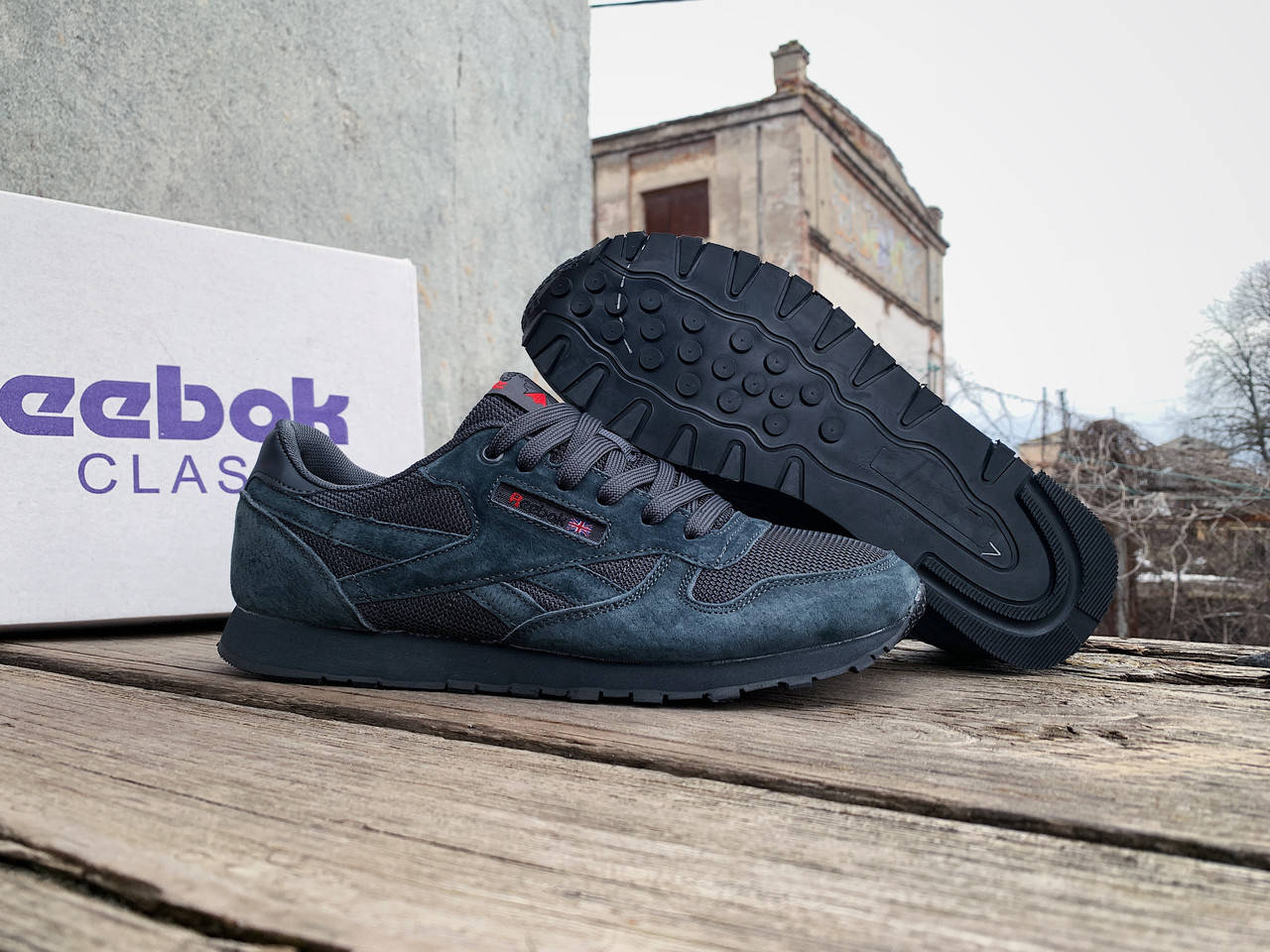 

Мужские кроссовки Reebok Classic Graphite серые, Серый