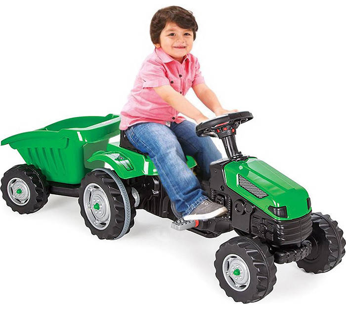 

Детский трактор на педалях Woopie Activ с прицепом