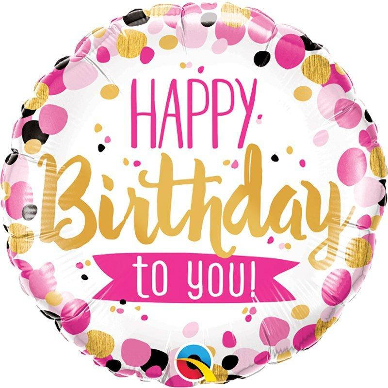

Фольгированный круг с рисунком 18"(45см) "Happy Birthday ", Китай