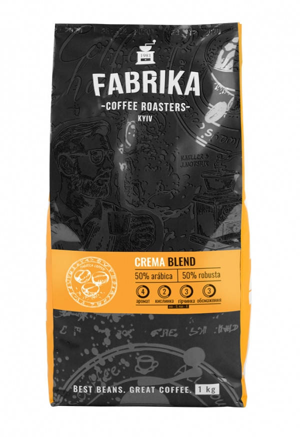 

Кофе зерновой Fabrika Crema 1кг