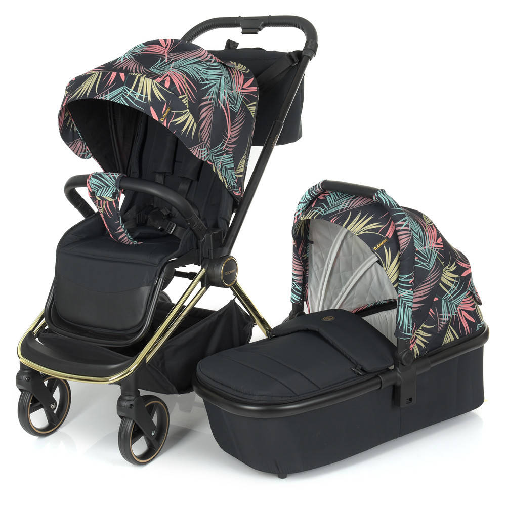

Коляска універсальна 2в1 ME 1091-G PERSONA Black Pink Palm