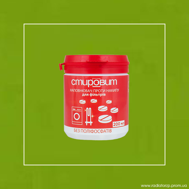 

Наповнювач проти накипу для фільтрів СТИРОВИТ 200 мл