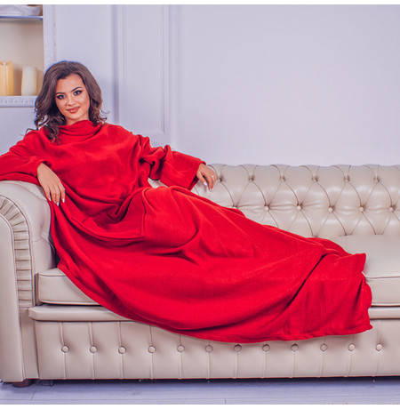 

Плед с рукавами Snuggie красный