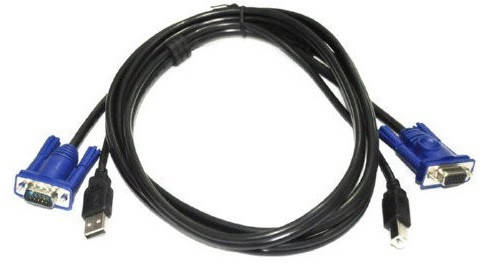

Кабель для KVM свича VGA + USB 47547-12, Черный