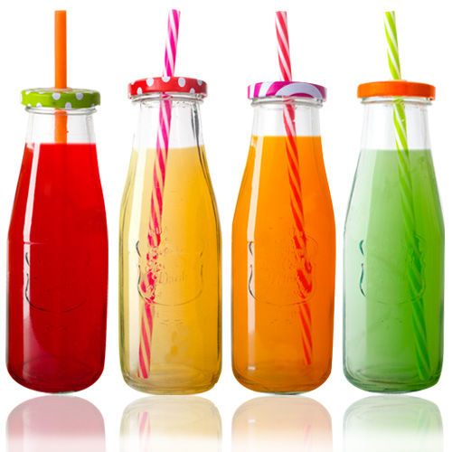 

Бутылка стеклянная с трубочкой 400мл